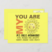 Je bent mijn zonneschijn briefkaart (Voorkant / Achterkant)