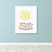 Je bent mijn zonneschijn canvas afdruk (Insitu (Houten vloer))