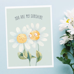 Je bent mijn zonneschijn Daisy Floral Kinder Val Feestdagenkaart