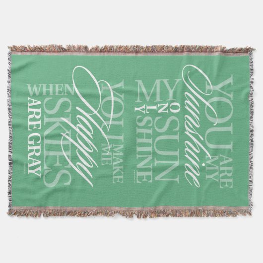 Je bent mijn zonneschijn deken (Voorkant)