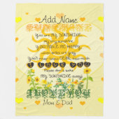 Je bent mijn zonneschijn fleece deken (Voorkant)