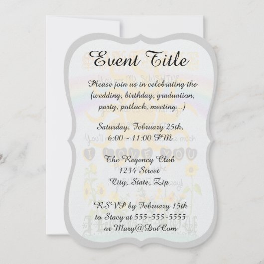 Je bent mijn zonneschijn kaart (Voorkant)