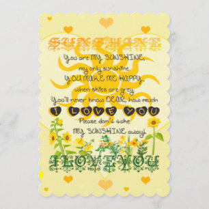 Je bent mijn zonneschijn kaart