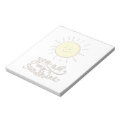 Je bent mijn zonneschijn notitieblok (Gedraaid)