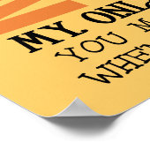 Je bent mijn zonneschijn poster (Hoek)