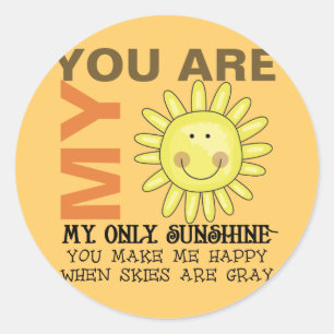 Je bent mijn zonneschijn ronde sticker