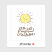 Je bent mijn zonneschijn sticker (Vel)