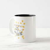 Je bent mijn zonneschijn tweekleurige koffiemok (Voorkant links)