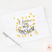 Je bent mijn zonneschijn vierkante sticker (Envelop)