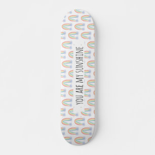 Je bent mijn zonneschijnse waterverf geschilderd r skateboard