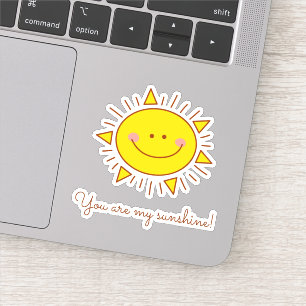 Je bent mijn zonnige Cartoon-liefdesoffertes op zo Sticker