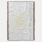 Je bent mijn zonnige "Inspirerend offertes" Deken (Voorkant Verticaal)