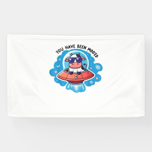 Je bent Moo'ed Mooed Koe Moo-Ed Space Funny Spandoek (Horizontaal)