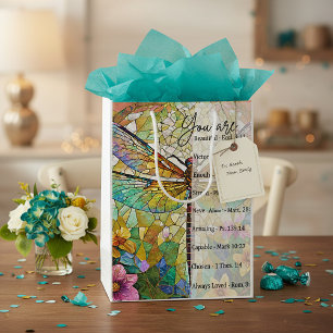 Je bent mooi...Glas-in-lood libel Medium Cadeauzakje