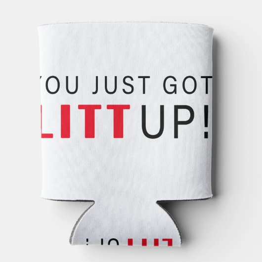 Je bent net opgestaan! blikjeskoeler (Achterkant)