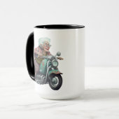 Je bent net zo oud als je je grappig voelt mok (Voorkant links)