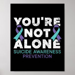 Je bent niet alleen Depressie Zelfmoordpreventie A Poster