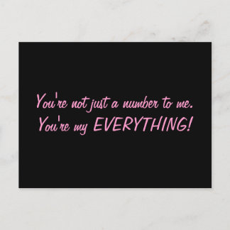"Je bent niet alleen een nummer voor mij" Briefkaa Briefkaart