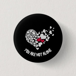 Je bent niet alleen een pop ronde button 3,2 cm