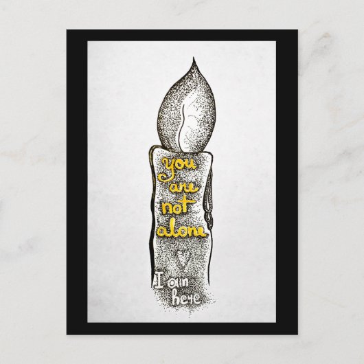 Je bent niet alleen, ik ben hier vriendschap citaa briefkaart (Voorkant)