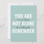 Je bent niet alleen je inspringingsherinnering her feestdagenkaart (Voorkant)