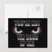 JE BENT NIET DE BOS VAN MIJ! BRIEFKAART (Voorkant / Achterkant)