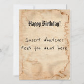 "Je bent niet oud..." verjaardagskaart (Achterkant)