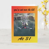 Je bent niet over de heuvel op de 31e kaart (Gele Bloem)