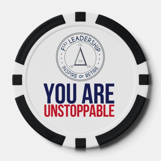 Je bent niet te stoppen pokerchips (Voorkant)