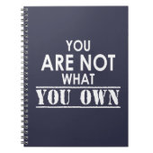 Je bent niet wat je bent notitieboek (Voorkant)