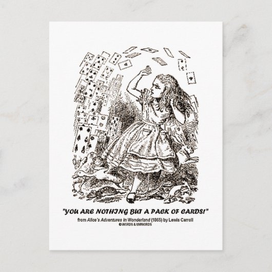 Je bent niets anders dan een roedel Kaarten (Voorkant)