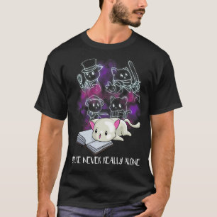 Je bent nooit echt alleen  Nerd Cats Boeklezer T-shirt