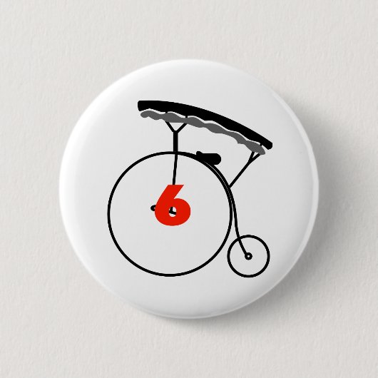 Je bent nummer 6! ronde button 5,7 cm (Voorkant)