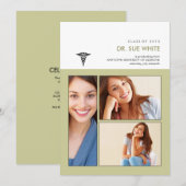 Je bent omgevormd tot Caduceus Medical Afstuderen Kaart (Voorkant / Achterkant)