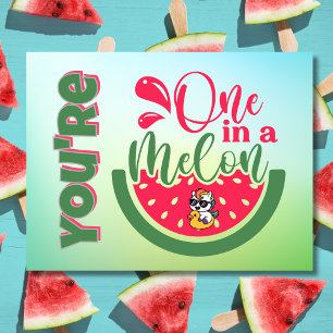 Je bent One in a Melon Eenhoorn die aan je denkt Briefkaart