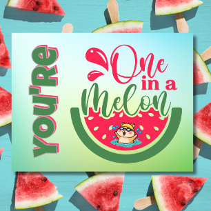 Je bent One in a Melon Hamster die aan je denkt Briefkaart
