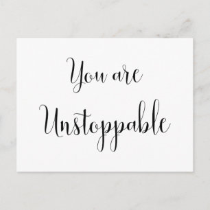 Je bent onstoppbaar, inspirerende boodschap briefkaart