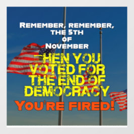 Je bent ontslagen! Raamsticker