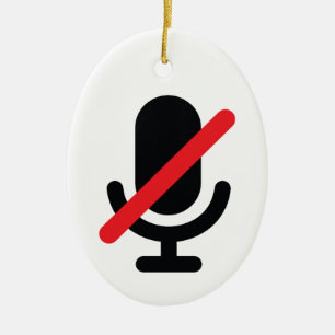 Je bent op de stomme. microfoonversiering keramisch ornament