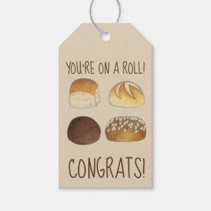 Je bent op een rol, laat ons vieren felicitaties cadeaulabel
