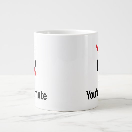 Je bent op stomme stomme Funny. Extra Grote Beker (Voorkant)