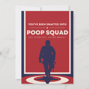 Je bent opgenomen in Poop Squad - Zwangerschap Kaart