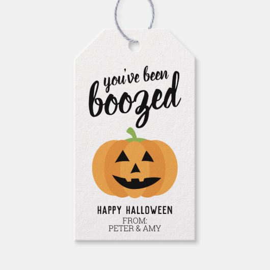 Je bent opgevoed - Pumpkin Halloween Party Cadeaulabel (Voorkant)