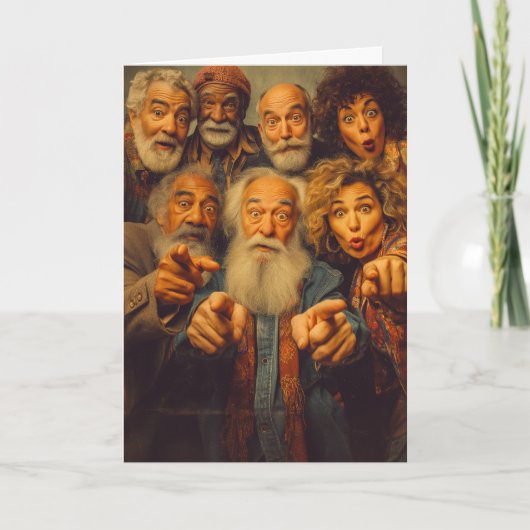 "Je bent oud" Verjaardag Kaart (Voorkant)