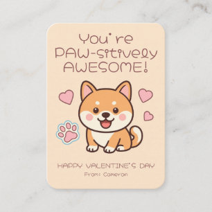 Je bent PAW-sitief AWESOME Valentijnskaart voor ki Notitiekaartje