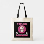 Je bent Pawsome Canvas tas (Achterkant)