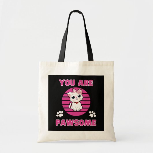 Je bent Pawsome Canvas tas (Voorkant)