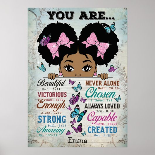 Je bent prachtig - Aangepaste naam Poster (Voorkant)