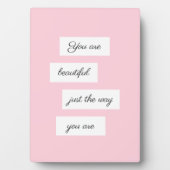 Je bent prachtig net zoals je bent fotoplaat (voorkant)