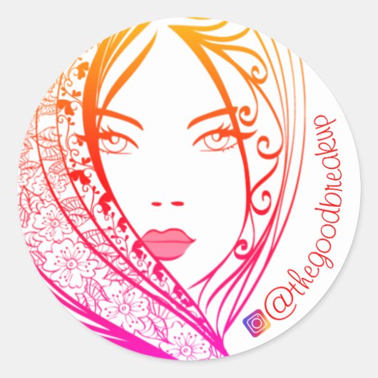 Je bent prachtig ronde sticker (Voorkant)